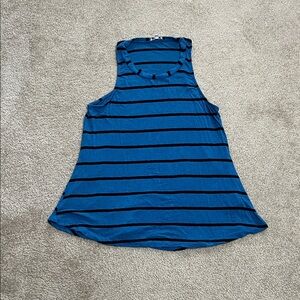 Splendid Blue and Black Striped Tank Top